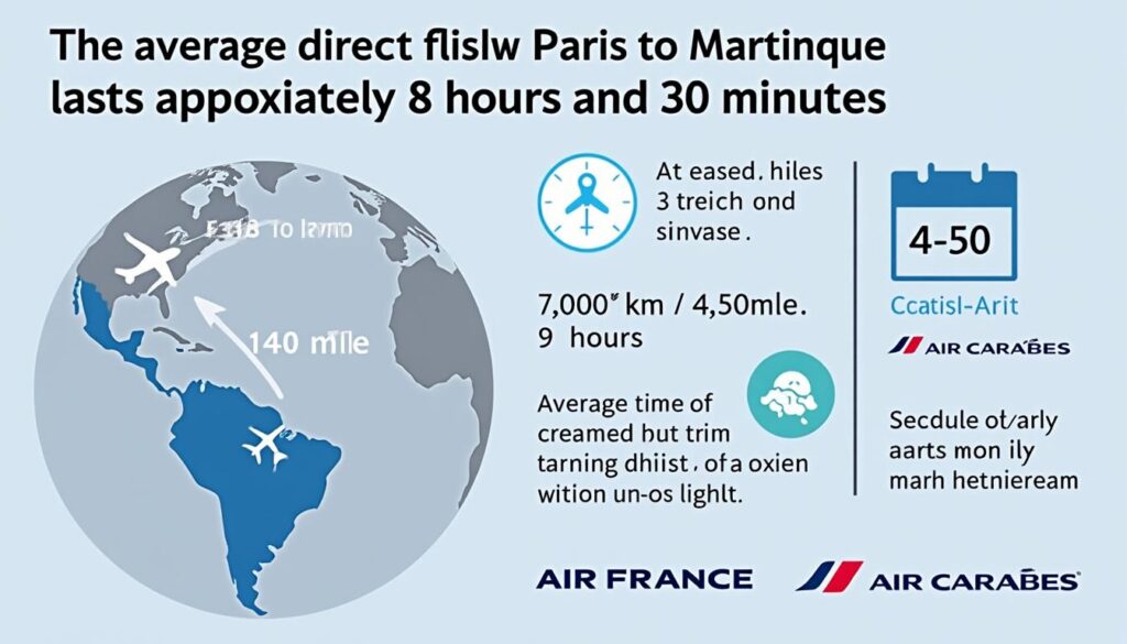 découvrez la durée moyenne d’un vol direct entre paris et la martinique pour mieux organiser votre voyage.