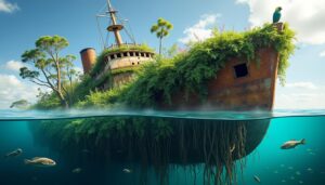 découvrez la forêt flottante unique en australie, une épave végétalisée située à sydney, alliant histoire et nature dans un spectacle impressionnant.