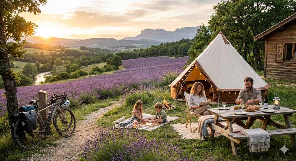 Évitez la foule du littoral méditerranéen et trouvez la paix dans un camping dans la Drôme
