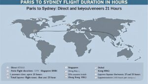 découvrez la durée du vol direct et avec escale entre paris et sydney en heures pour mieux planifier votre voyage.