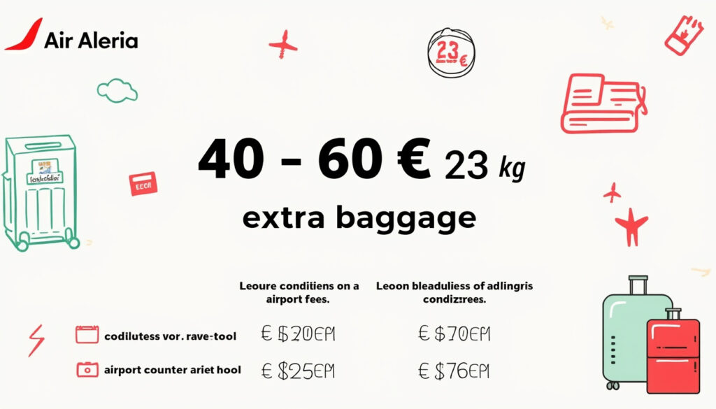 découvrez les tarifs et conditions pour un bagage supplémentaire de 23 kg avec air algérie. informez-vous sur les prix, les franchises et les règles pour voyager sereinement.