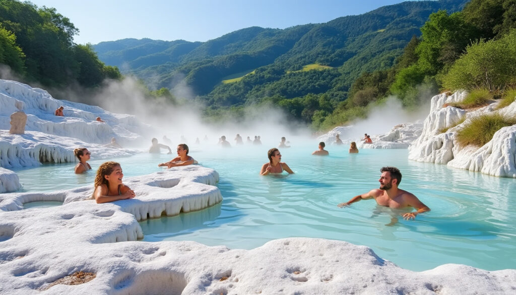 découvrez les bagni di san filippo, un lieu magique en toscane où sources chaudes naturelles et paysages magnifiques vous offrent détente et émerveillement.