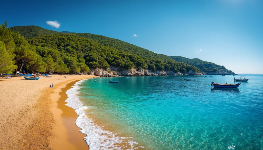 découvrez halikounas beach à corfou, une plage sauvage où la nature préservée offre un cadre idéal pour se détendre et profiter d'un paysage authentique et tranquille.