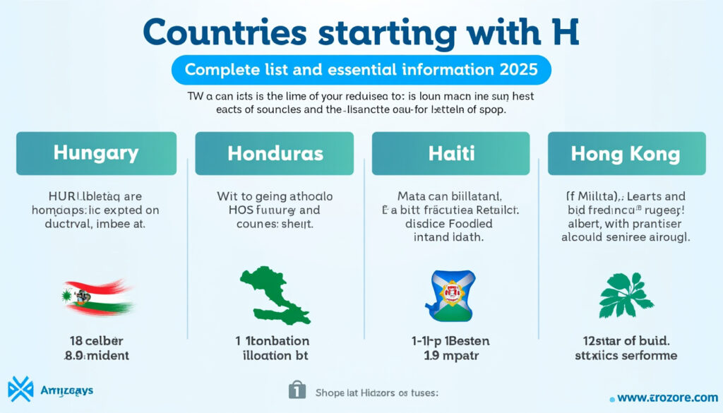 découvrez la liste complète des pays commençant par la lettre h en 2025, accompagnée d'informations essentielles et mises à jour.