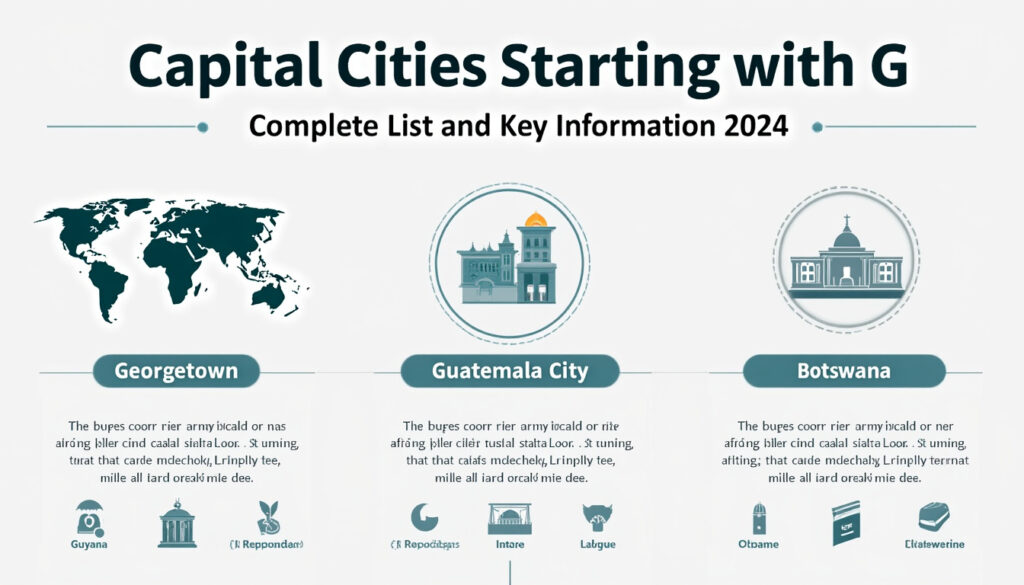 découvrez la liste complète des capitales commençant par la lettre g en 2024, accompagnée d'informations clés essentielles pour mieux les connaître.