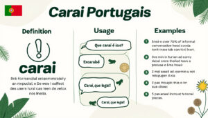 découvrez la signification du mot 'carai' en portugais, son usage typique dans la langue et des exemples courants pour mieux comprendre cette expression populaire.
