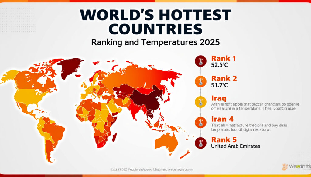 découvrez le classement des pays les plus chauds du monde en 2025 et les températures extrêmes qui les caractérisent.