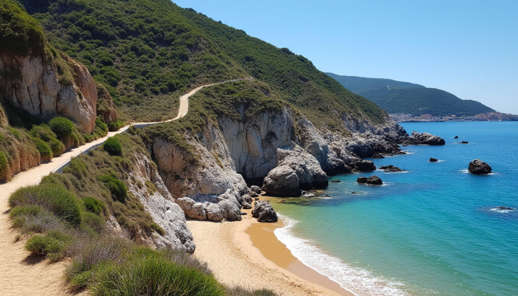 découvrez la playa de sisurko, une crique sauvage idéale pour les amoureux de la nature, offrant un accès pittoresque à la charmante ville d'hondarribia.
